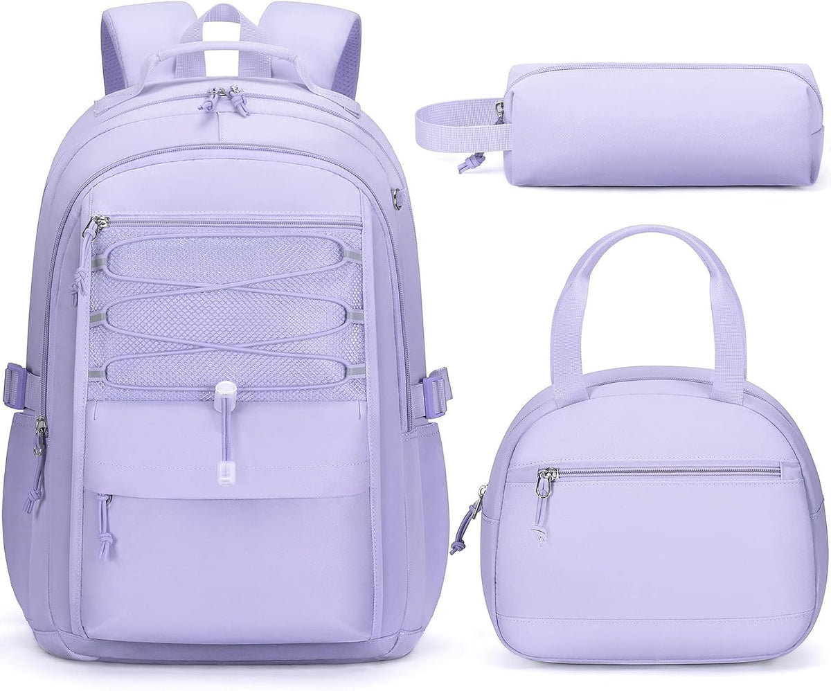 Bright Pack 3-Piece Waterproof School Backpack Set