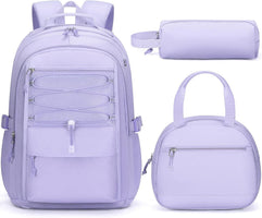 Bright Pack 3-Piece Waterproof School Backpack Set