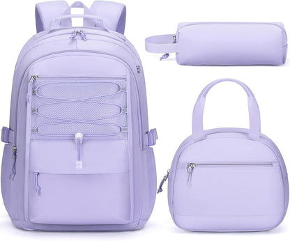 Bright Pack 3-Piece Waterproof School Backpack Set