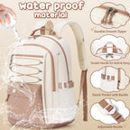 Beige Bright Pack 3-Peice WaterProof School BackPack Set