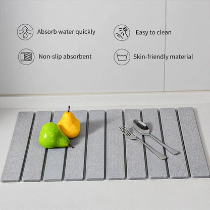 Instant-Dry Foldable Stone Kitchen Mat