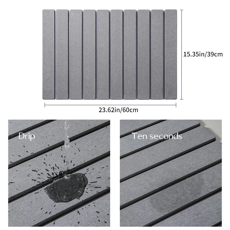 Instant-Dry Foldable Stone Kitchen Mat