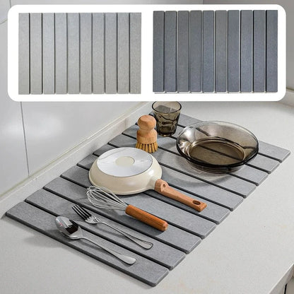 Instant-Dry Foldable Stone Kitchen Mat